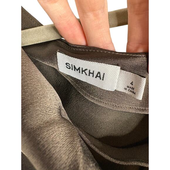 Jonathan Simkhai Cameron Mini Dress Draped One Shoulder Sexy Party Cocktail Sz 4 - Picture 7 of 10